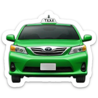 green toyota taxi car sticker