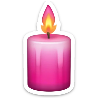 Barbie hot pink ombré candle  sticker