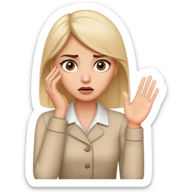 Eye rol talk to the hand  sticker