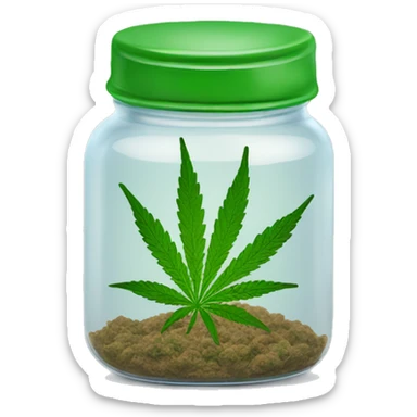Marijuana in a jar sticker