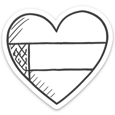 Belarus flag with heart sticker