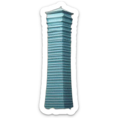 Chengdu twin tower sticker