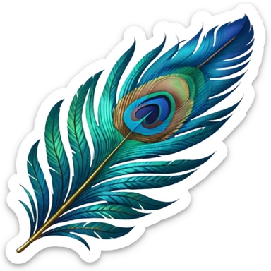 I want the emoji of a Single Peacock Feather sticker