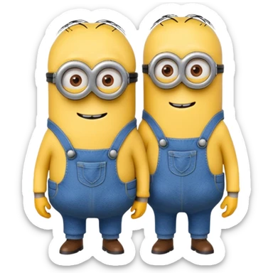 minions, animal skin cloth sticker
