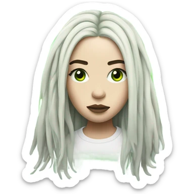 billie eilish green roota sticker