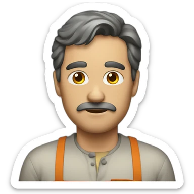 a man wondering what to make for supper sticker