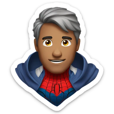 emoji redondo do homem aranha sticker