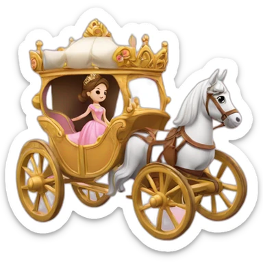 Princesa en una carroza sticker