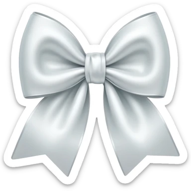 white satin bow emoji sticker