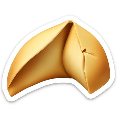 cracked fortune cookie with the note in it sticker