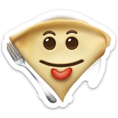 crepe with face  sticker
