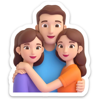 couple posing, close up pose, living room background sticker