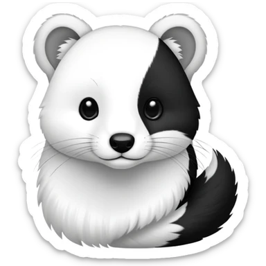 drapeau region Bretagne noir et blanc hermine sticker