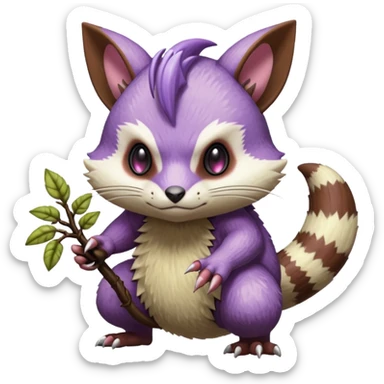 Badass Wisteria Demonic Furret-Machine-Pokémon sticker