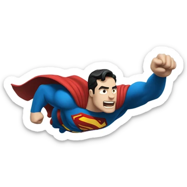 superman flying sticker