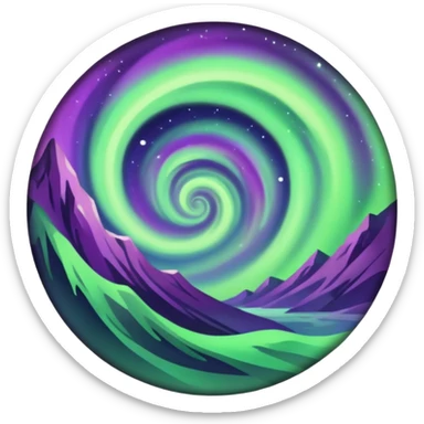 northern lights sticker