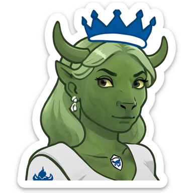 Buffalo bulls football blonde bride with logo on crown  sticker