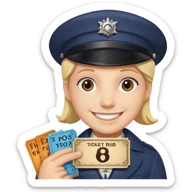 crea un avatar come personaggio ticket to ride ma solo viso sticker