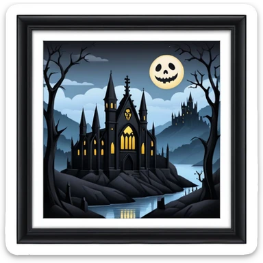 Gothic scenery sticker