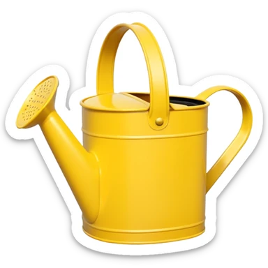 Yellow garden watering can sticker