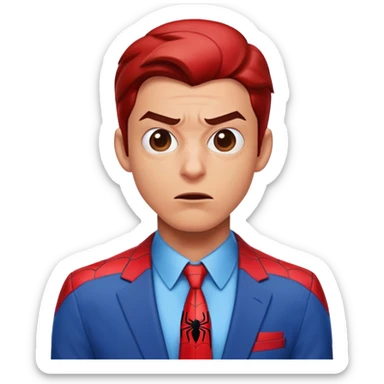 Spiderman confundido sticker