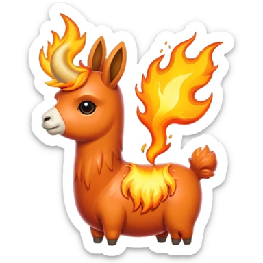 Un cucharón con una llama de fuego por debajo sticker