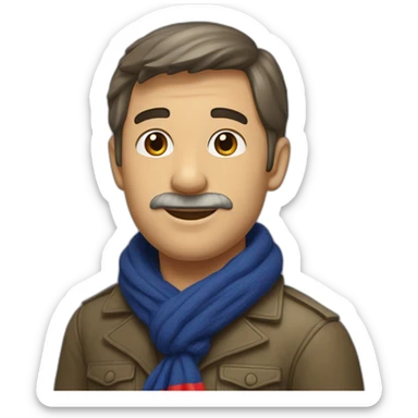 Homme avec écharpe tricolore avez oublierez élu France sticker