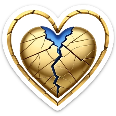 Kintsugi heart sticker