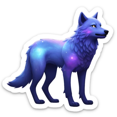 nebula wolf sticker