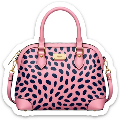 Pink leopard bag sticker
