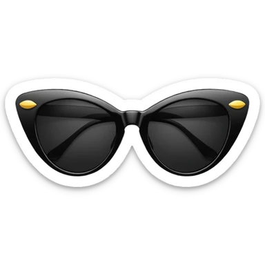 Black cateye sunglasses sticker