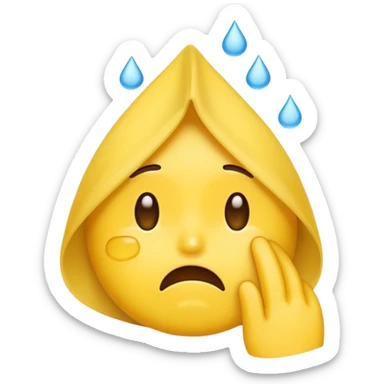 emoji wiping tears sticker
