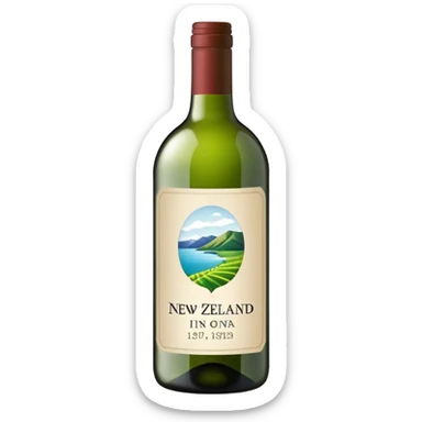 New Zealand wine in bottle sticker