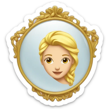 Un miroir avec un reflex de princesse  sticker