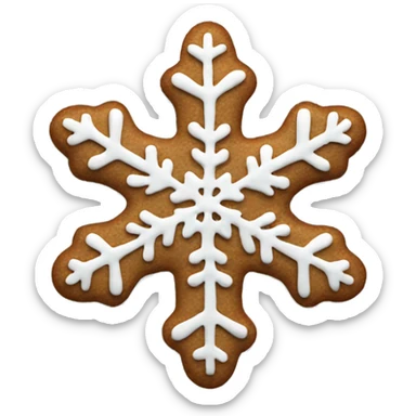 Gingerbread snowflake sticker