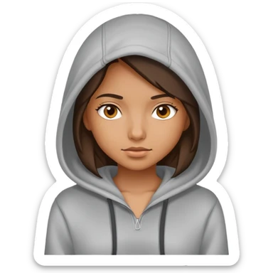 Girl with hoddie  sticker