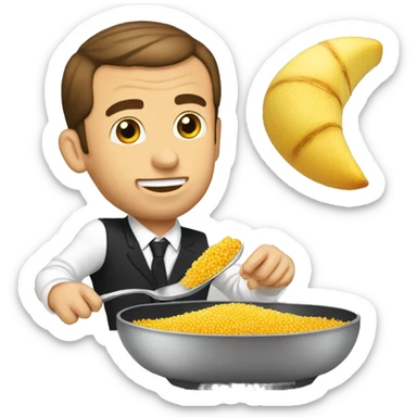 Macron qui mange du couscous  sticker