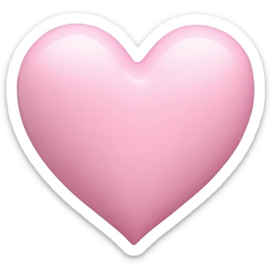 3D Light Pink Heart sticker