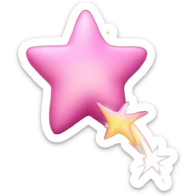 pink shooting star sticker