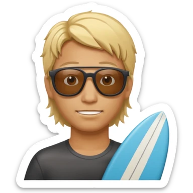 Surfer mit sonnenbrille sticker