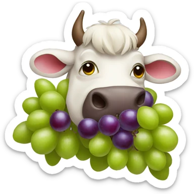 Grapes cow sticker