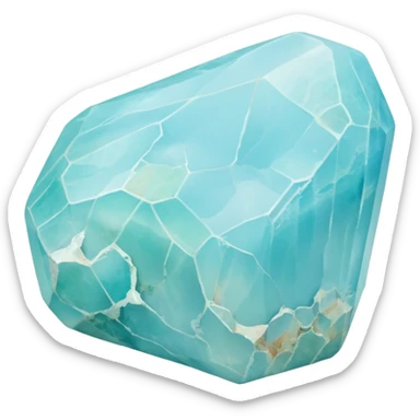 peruvian opal gemstone raw crystal sticker