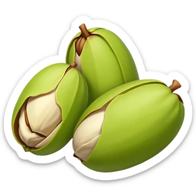 raw pistachio reverse colour sticker