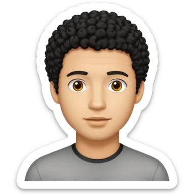 mas blaquito y con crespos peli negro motilado hobre mas morenito mas morenito sticker
