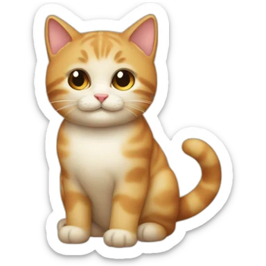 I love you cat sticker