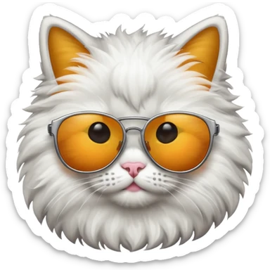 Cat with sunglasses sticker