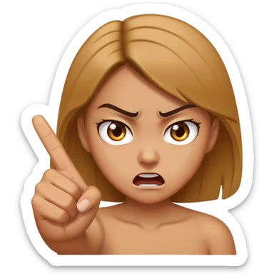 Girl flipping bird sticker