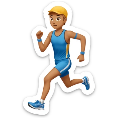 a person running a marathon  sticker