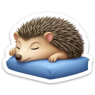 hedgehog sleeping with goodnight sticker