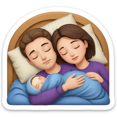 Sleeping romance couple sticker